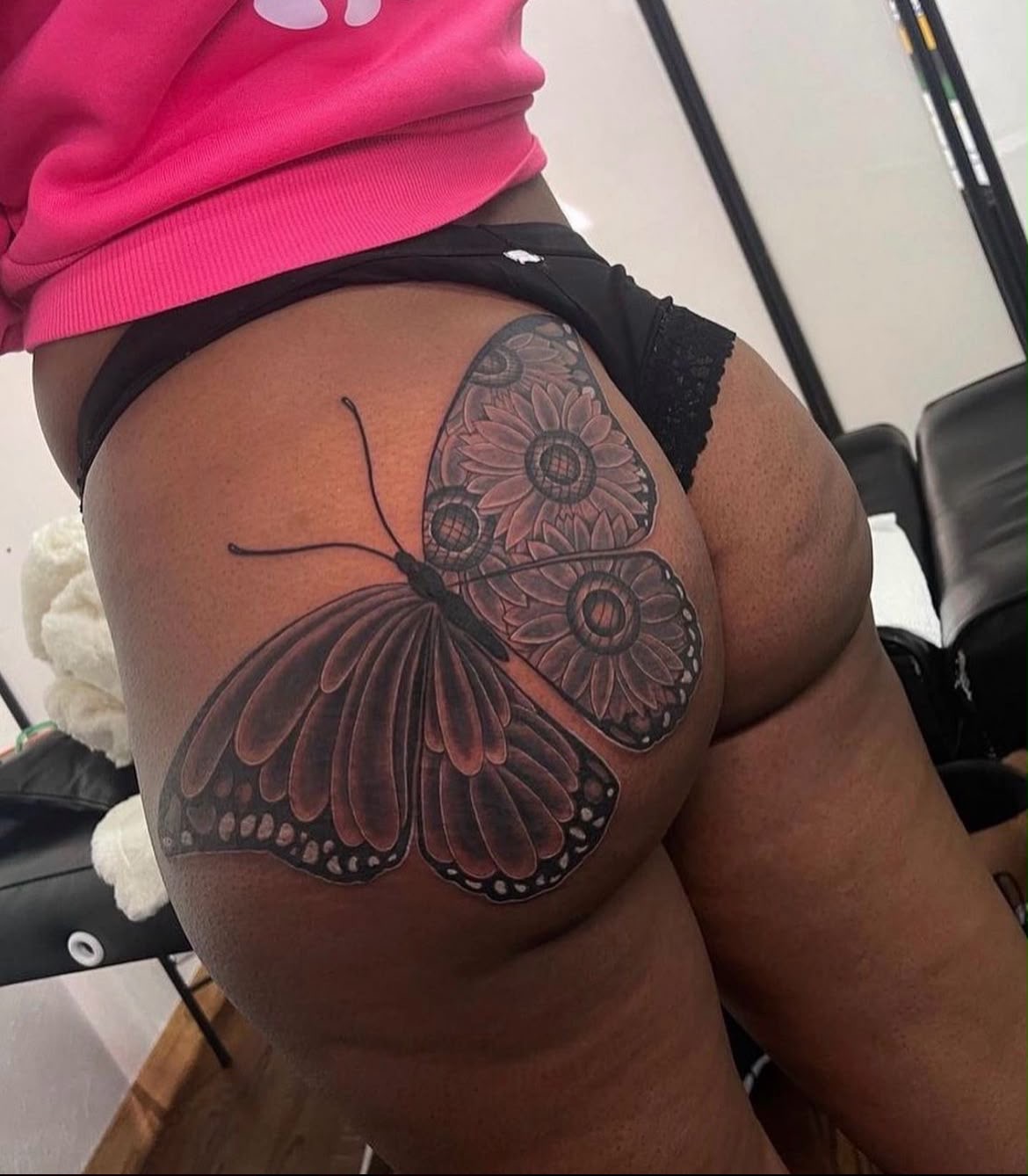 Butterfly & Sunflowers